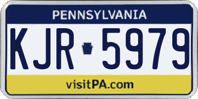 PA license plate KJR5979