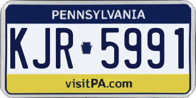 PA license plate KJR5991