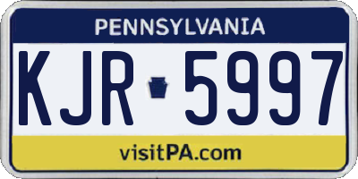 PA license plate KJR5997