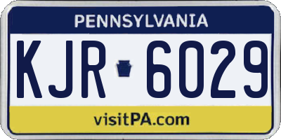 PA license plate KJR6029