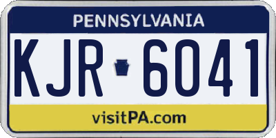 PA license plate KJR6041