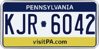 PA license plate KJR6042