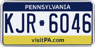 PA license plate KJR6046