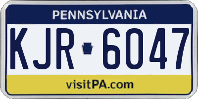 PA license plate KJR6047