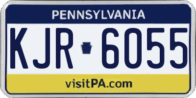 PA license plate KJR6055
