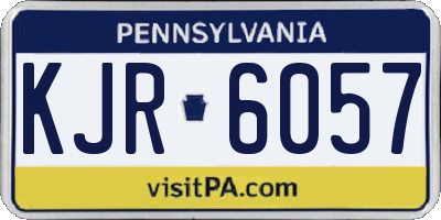 PA license plate KJR6057