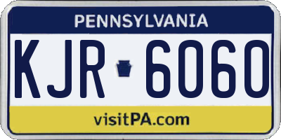 PA license plate KJR6060