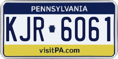 PA license plate KJR6061