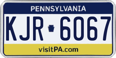 PA license plate KJR6067