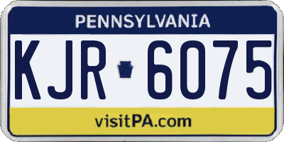 PA license plate KJR6075