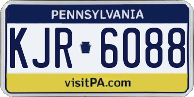 PA license plate KJR6088