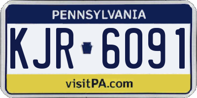 PA license plate KJR6091