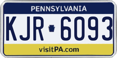 PA license plate KJR6093