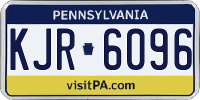 PA license plate KJR6096