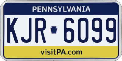 PA license plate KJR6099