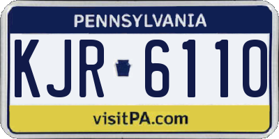PA license plate KJR6110