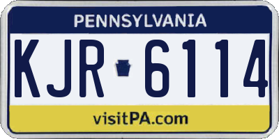 PA license plate KJR6114