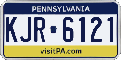 PA license plate KJR6121