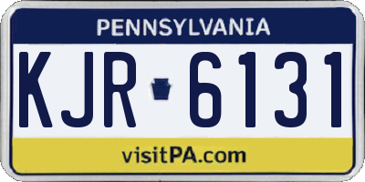 PA license plate KJR6131