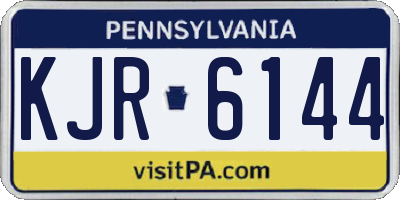 PA license plate KJR6144