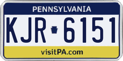 PA license plate KJR6151