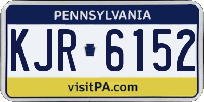 PA license plate KJR6152
