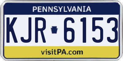 PA license plate KJR6153