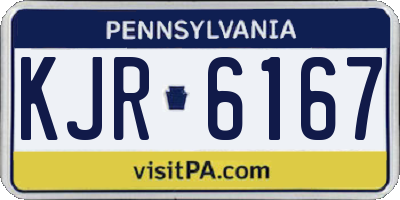 PA license plate KJR6167