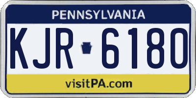 PA license plate KJR6180