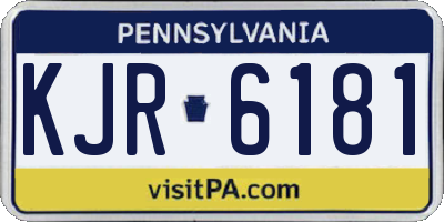PA license plate KJR6181