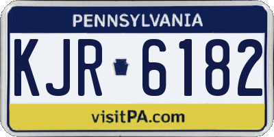 PA license plate KJR6182