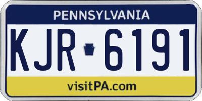 PA license plate KJR6191