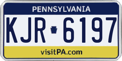 PA license plate KJR6197