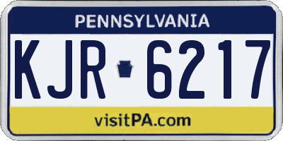 PA license plate KJR6217
