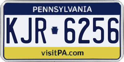 PA license plate KJR6256