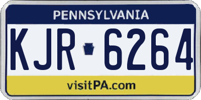 PA license plate KJR6264