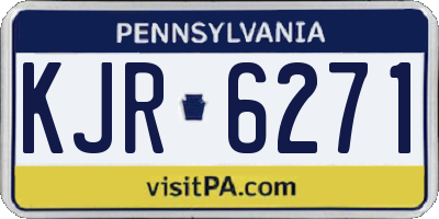 PA license plate KJR6271