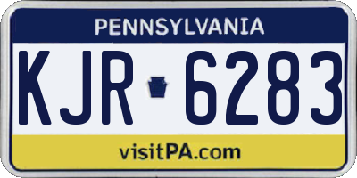 PA license plate KJR6283