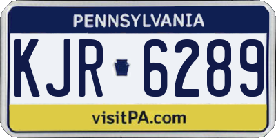 PA license plate KJR6289