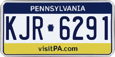 PA license plate KJR6291