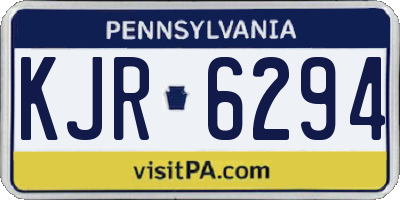 PA license plate KJR6294