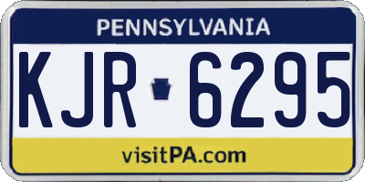 PA license plate KJR6295