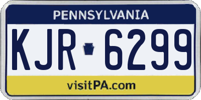 PA license plate KJR6299