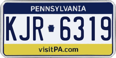 PA license plate KJR6319