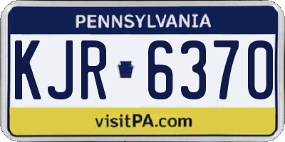 PA license plate KJR6370