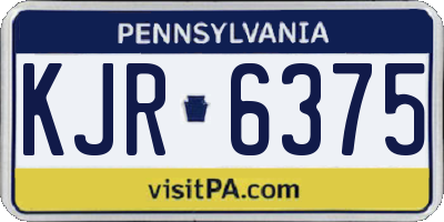 PA license plate KJR6375
