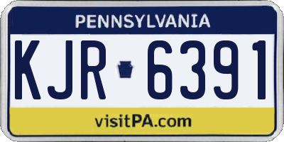 PA license plate KJR6391