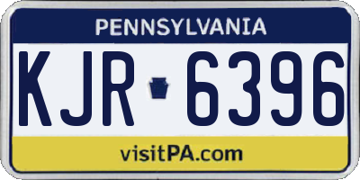 PA license plate KJR6396
