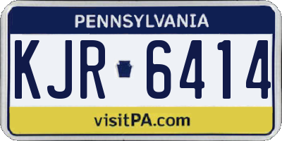 PA license plate KJR6414