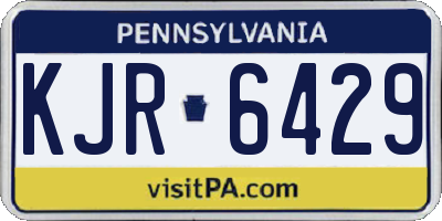 PA license plate KJR6429